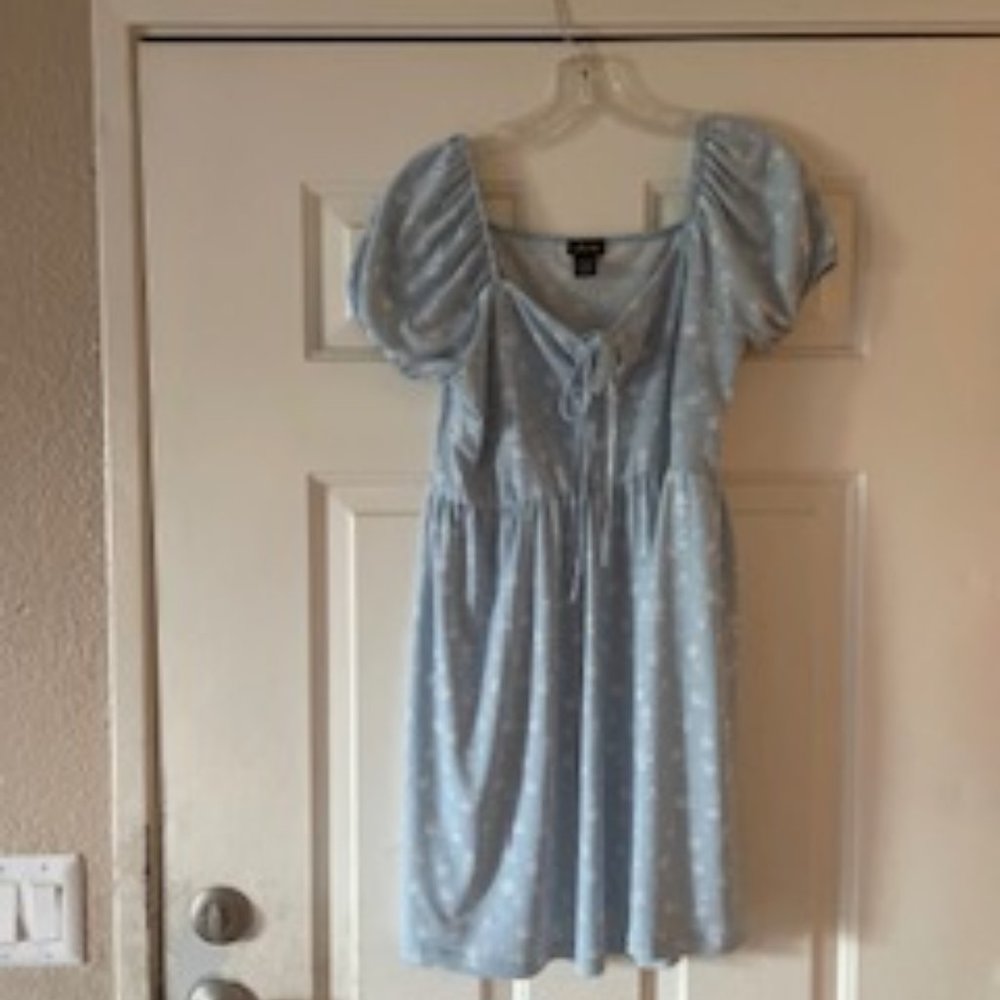 Blue and White Knit Sundress